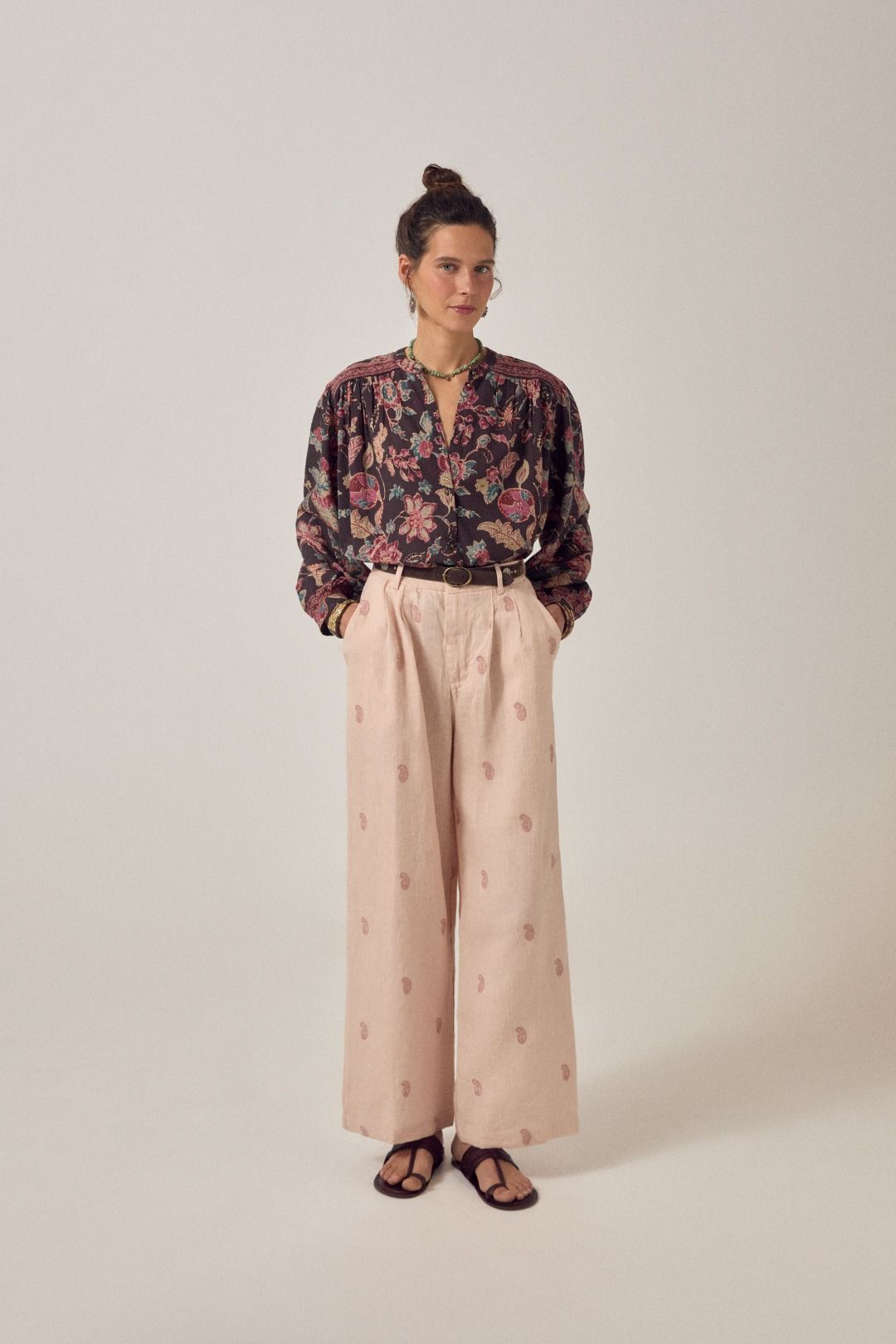 PANTALONE RICAMATO OTTO