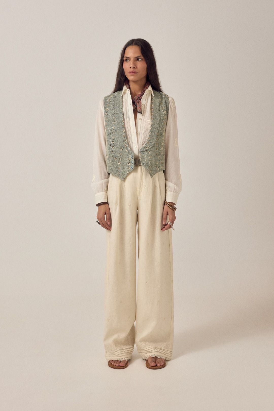 PANTALONE RICAMATO OTTO