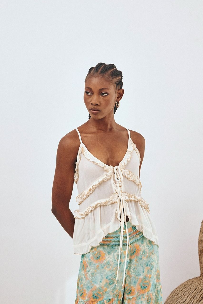 XIMENIA TOP CON VOLANT