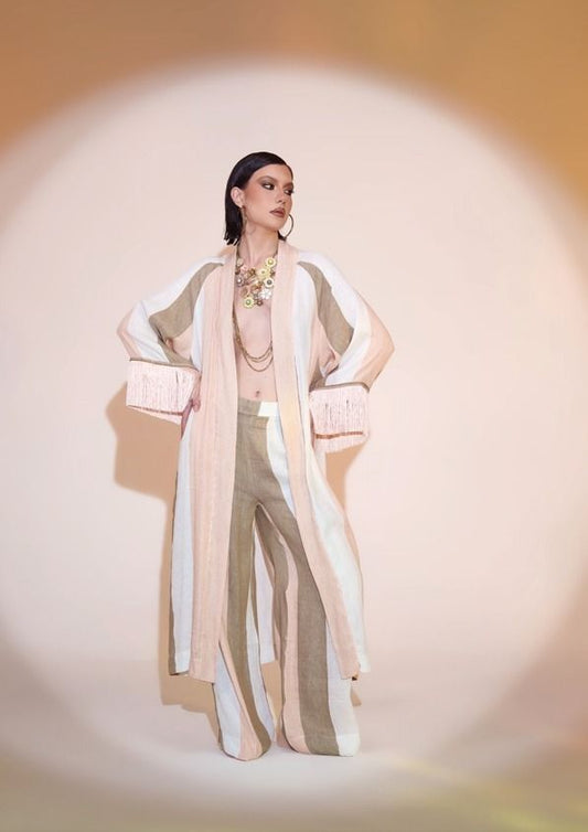 KIMONO RIGHE FILI LUREX