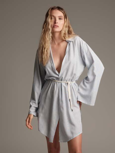 ABITO CAMICIA A RIGHE