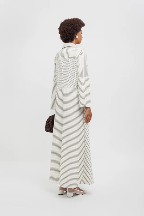 MAXI ABITO CAMICIA RIGHE