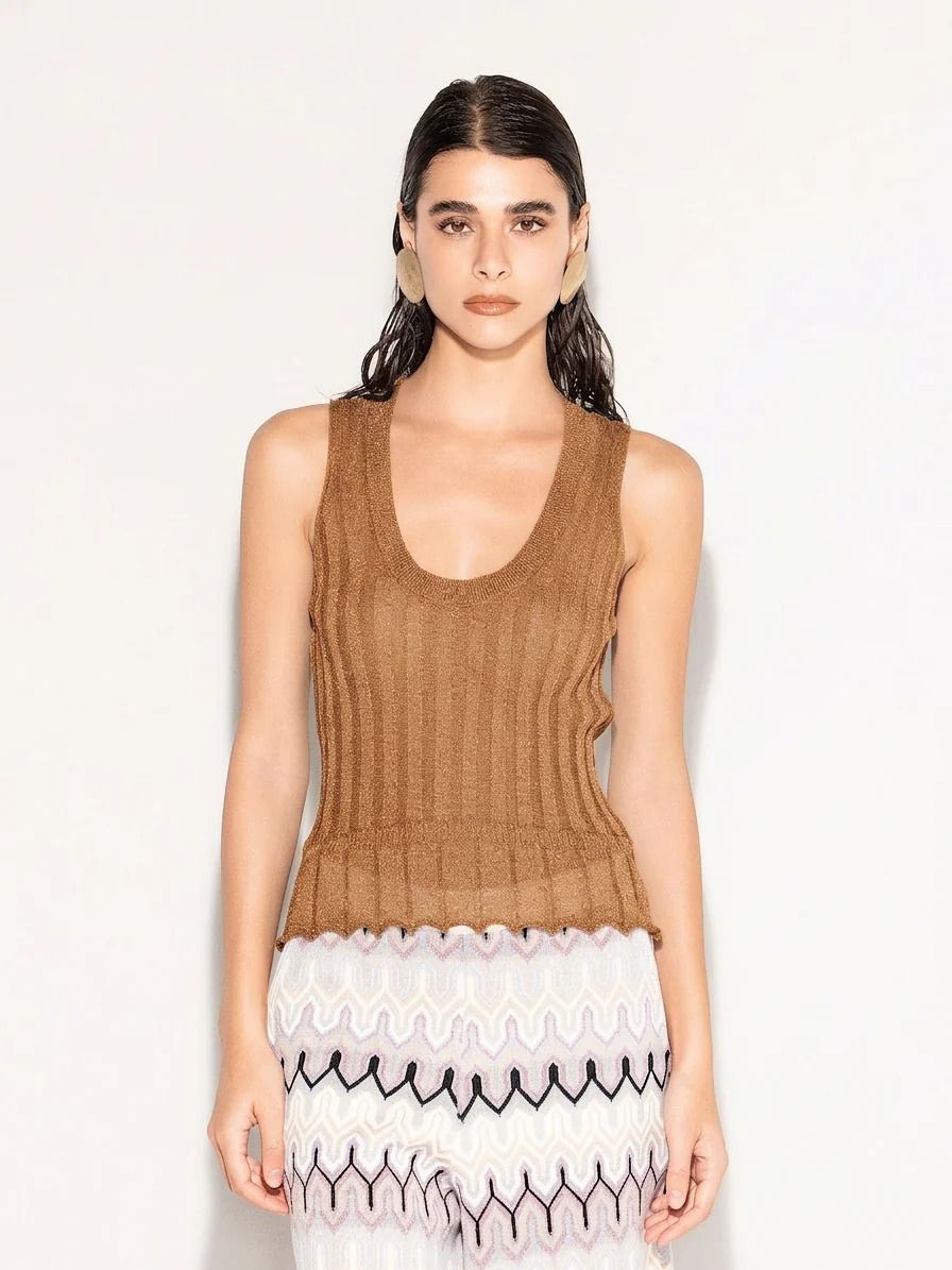 TOP LUREX CAMMELLO