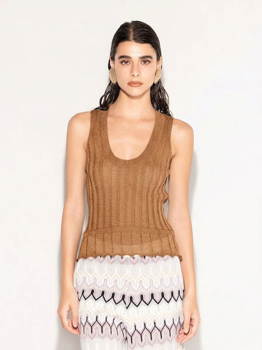 TOP LUREX CAMMELLO