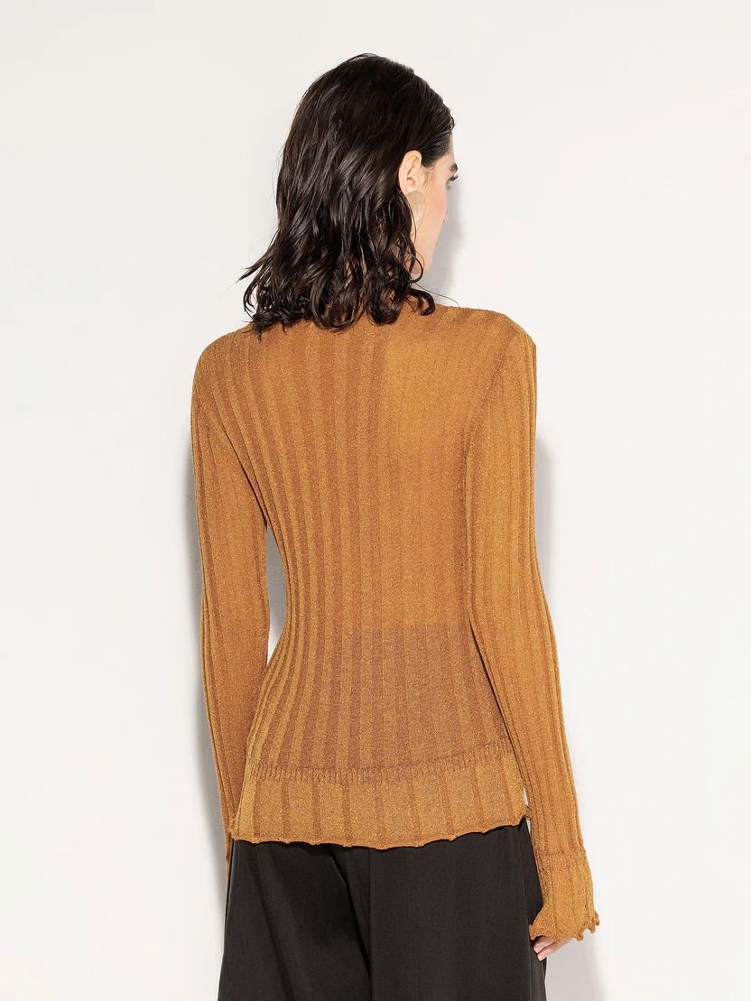 MAGLIA LUREX CAMMELLO