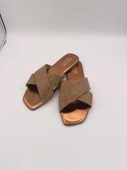 CRYSTAL CROSS-STRAP SLIDES
