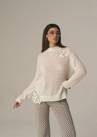 MAGLIA CON DETTAGLI IN PIZZO