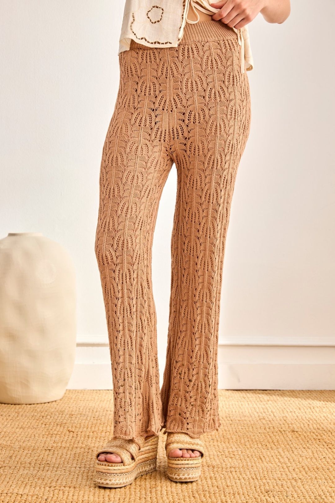 PANTALONE IN MAGLIA FENO