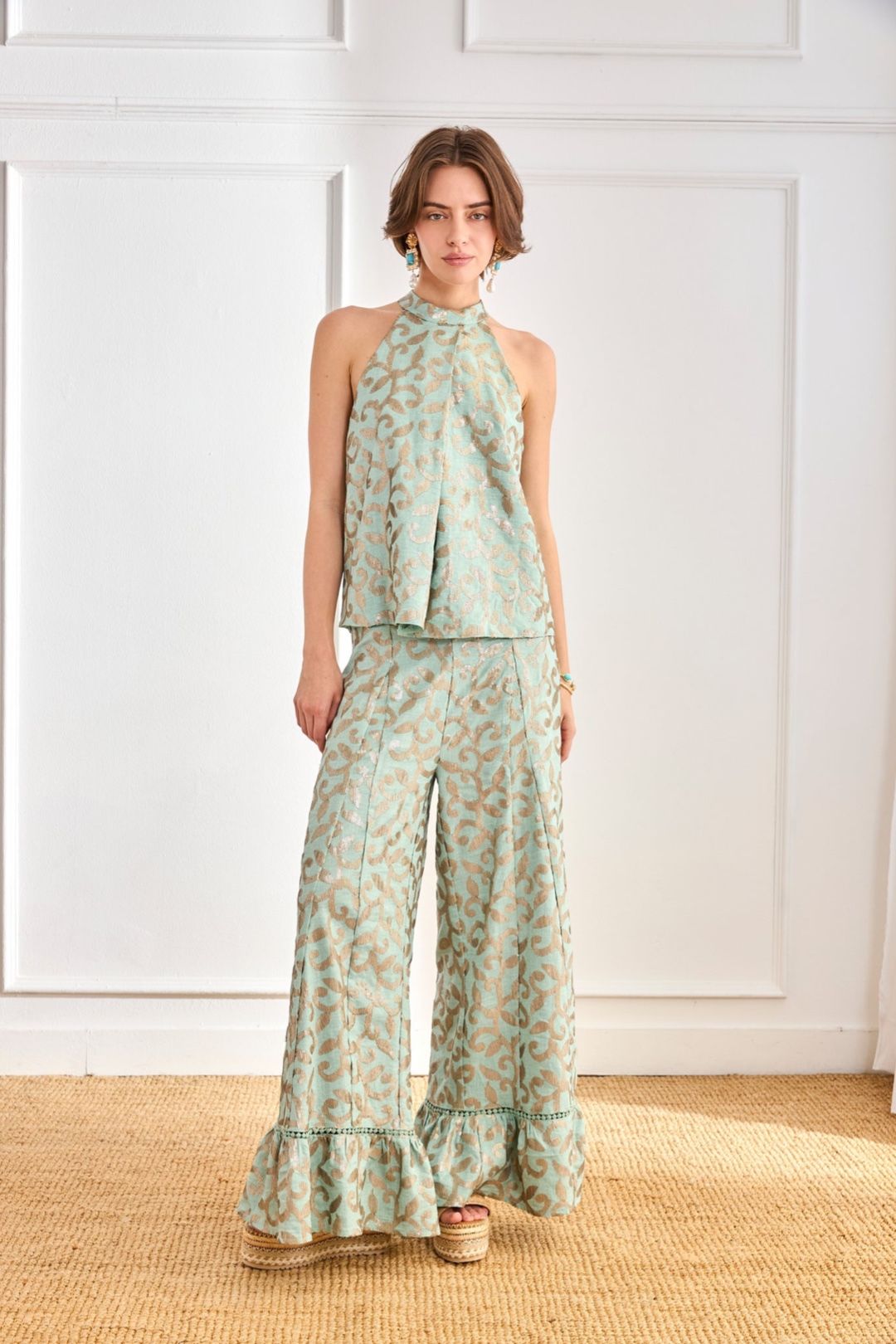 TOP PAILLETTES JADE