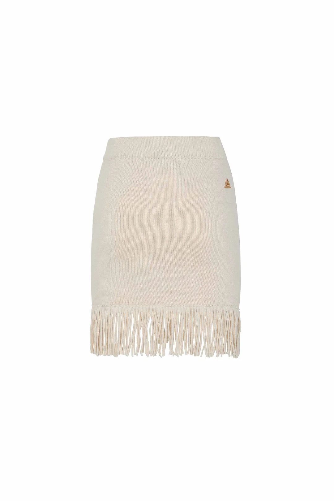 MINIGONNA IN MAGLIA CON FRANGE