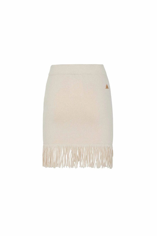 MINIGONNA IN MAGLIA CON FRANGE