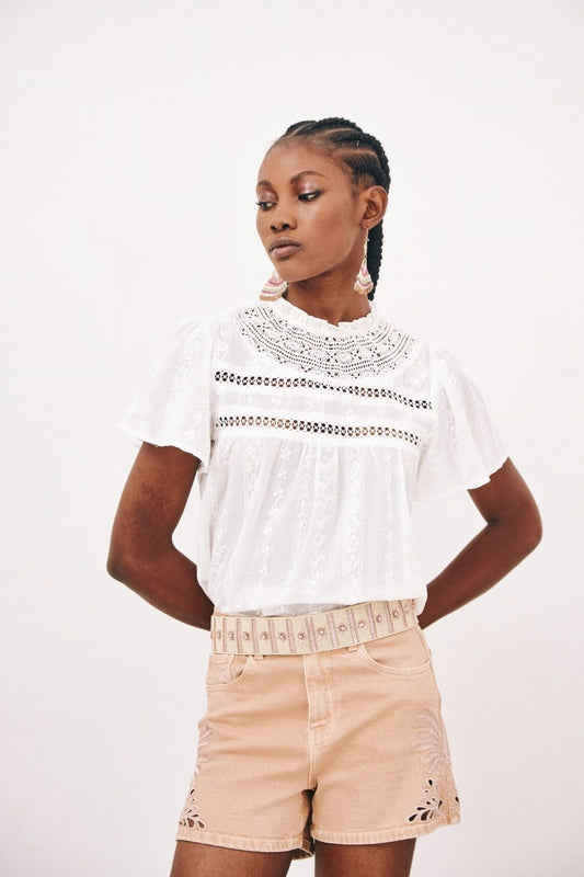 ROMANTIC BLUSA TRAFORATA