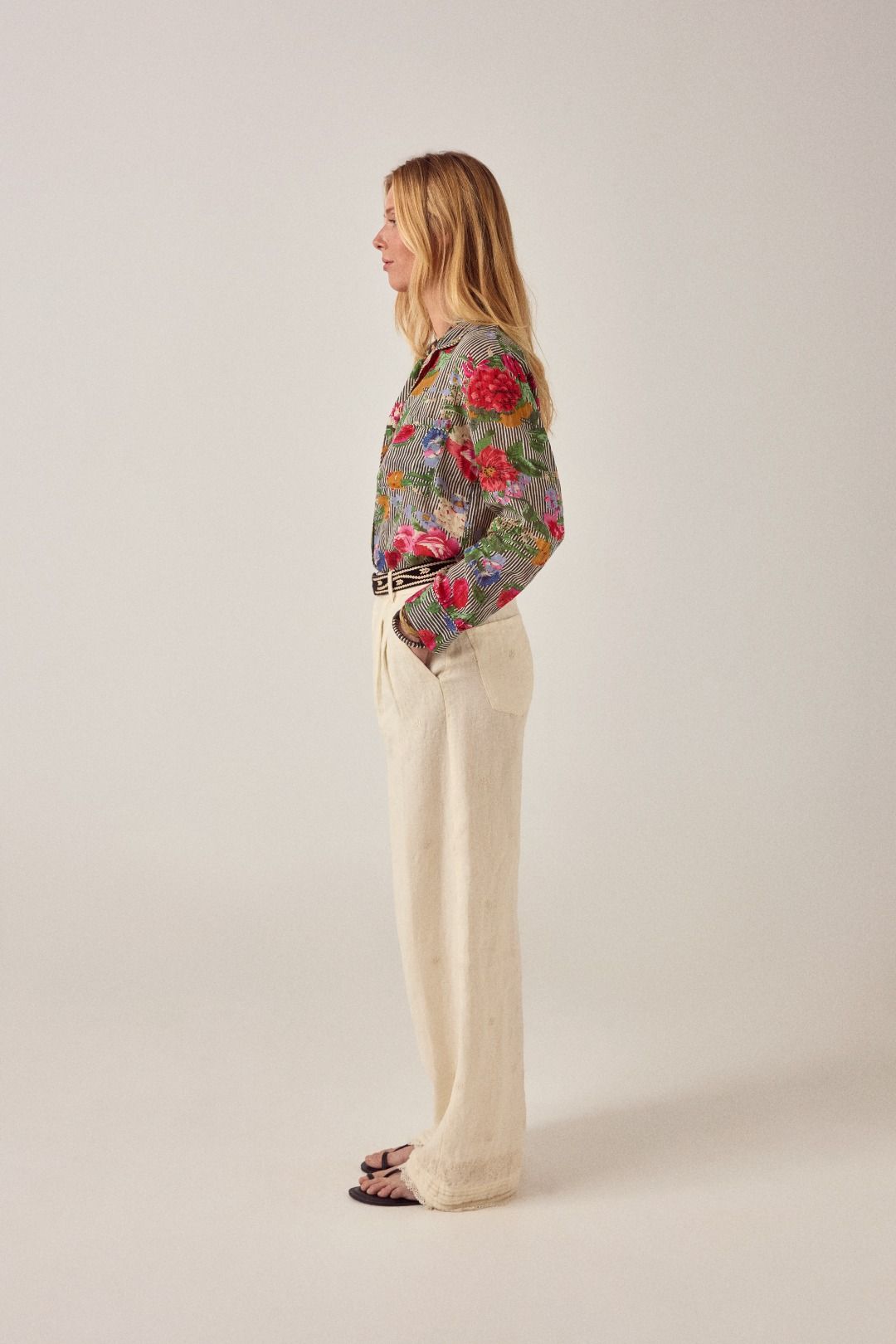 PANTALONE RICAMATO OTTO