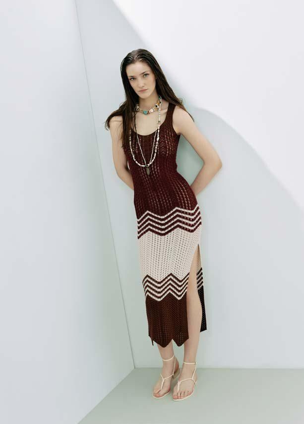 ABITO CHEVRON BORDEAUX