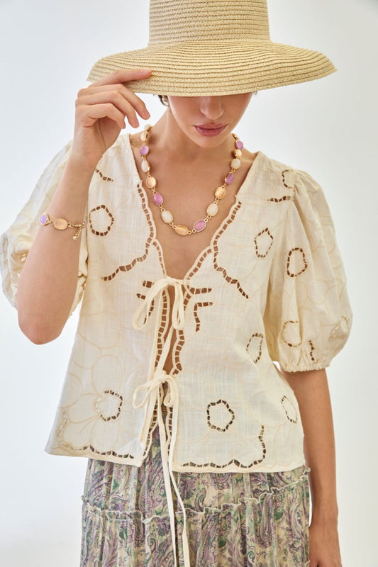 CAMICIA RICAMATA ORLI