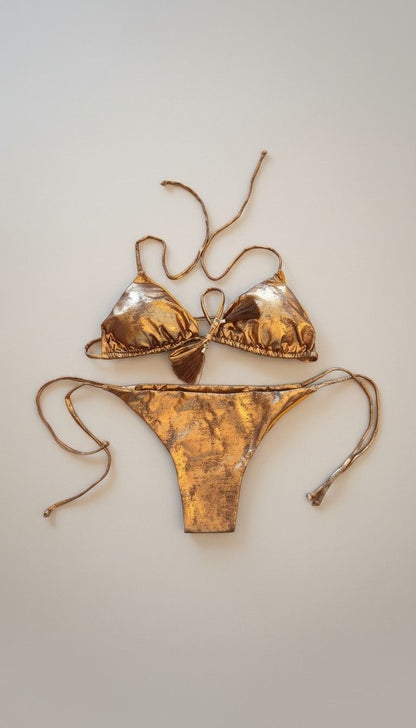 BIKINI Z TRÓJKĄTNYM TOPEM POWLEKANA TKANINA KELLY