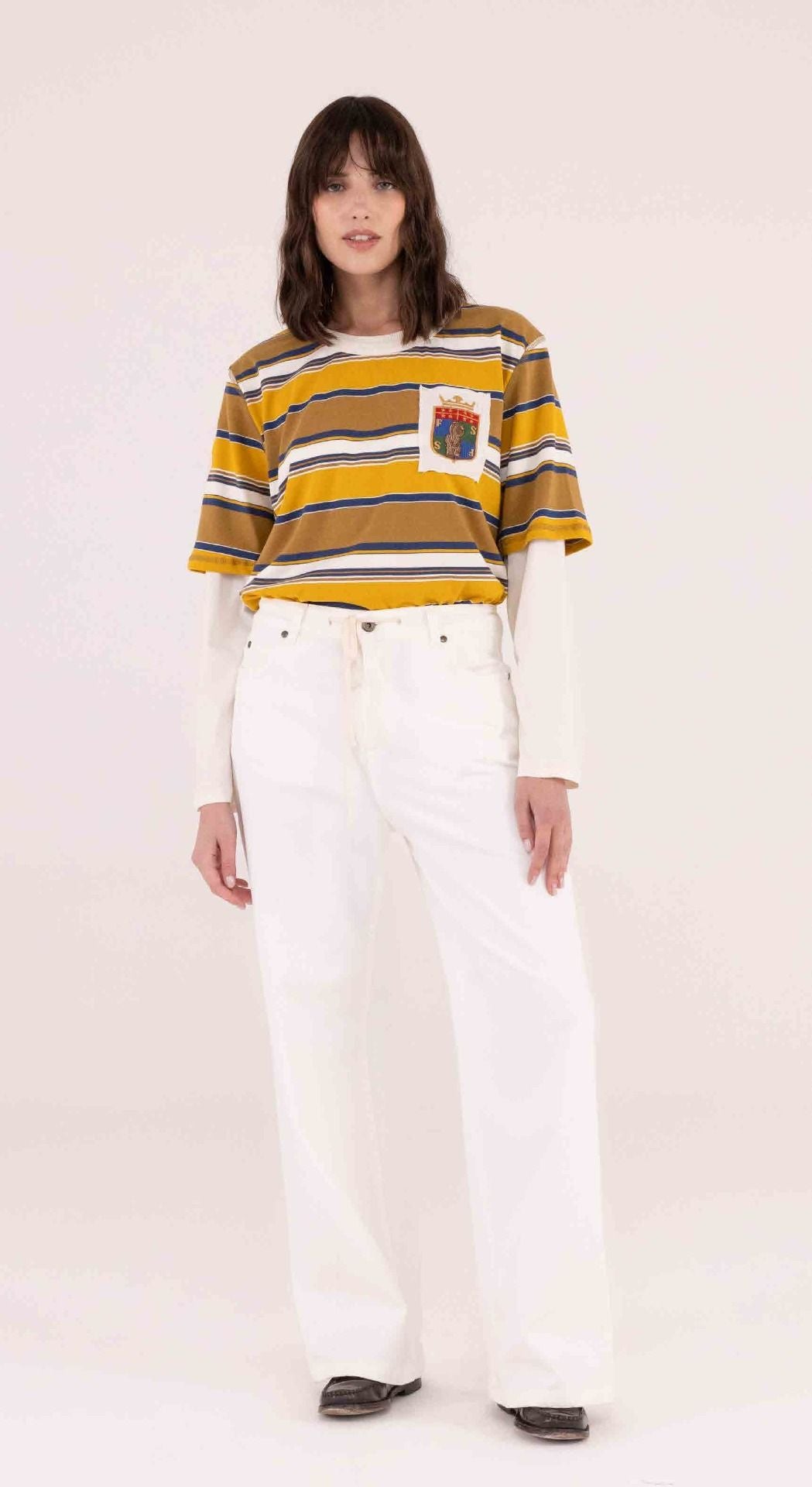 PANTALONE LARGO IN GABARDINE