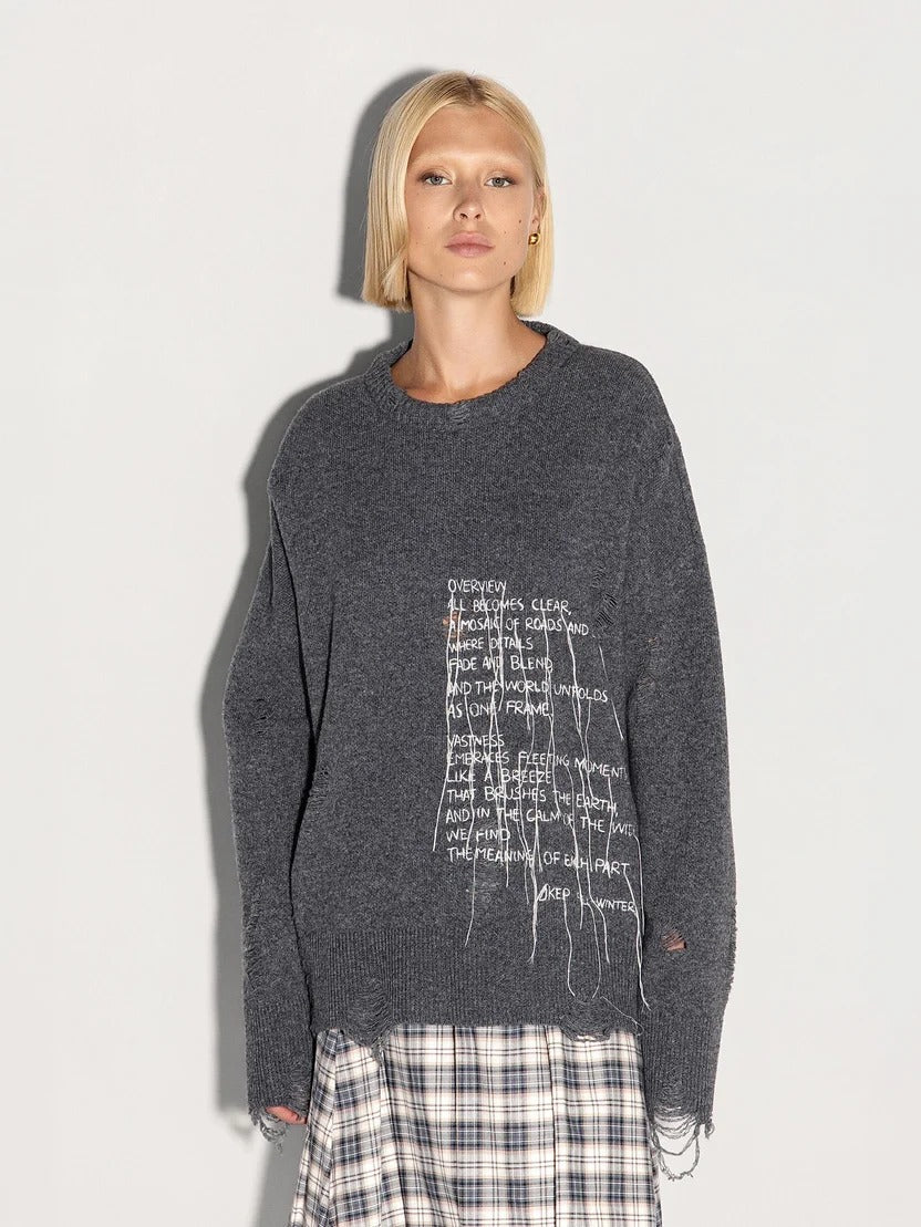PULLOVER GIROCOLLO RICAMATO