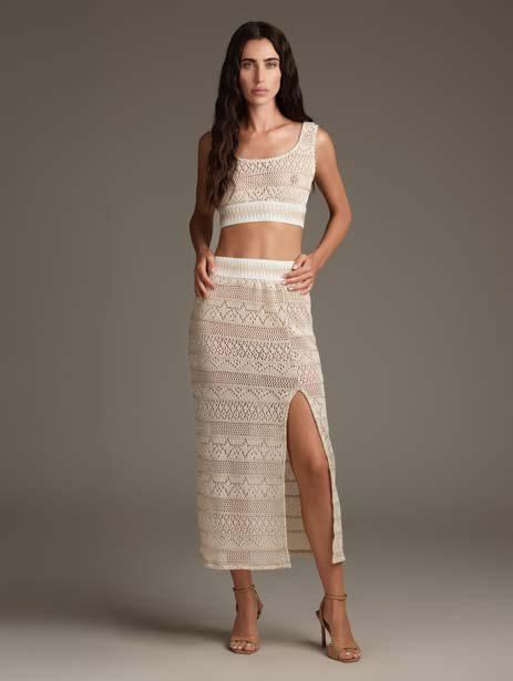 GONNA LUNGA MAGLIA CROCHET