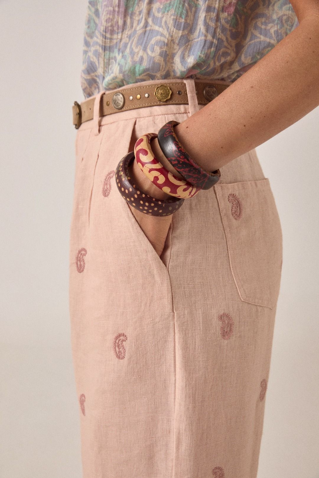 PANTALONE RICAMATO OTTO
