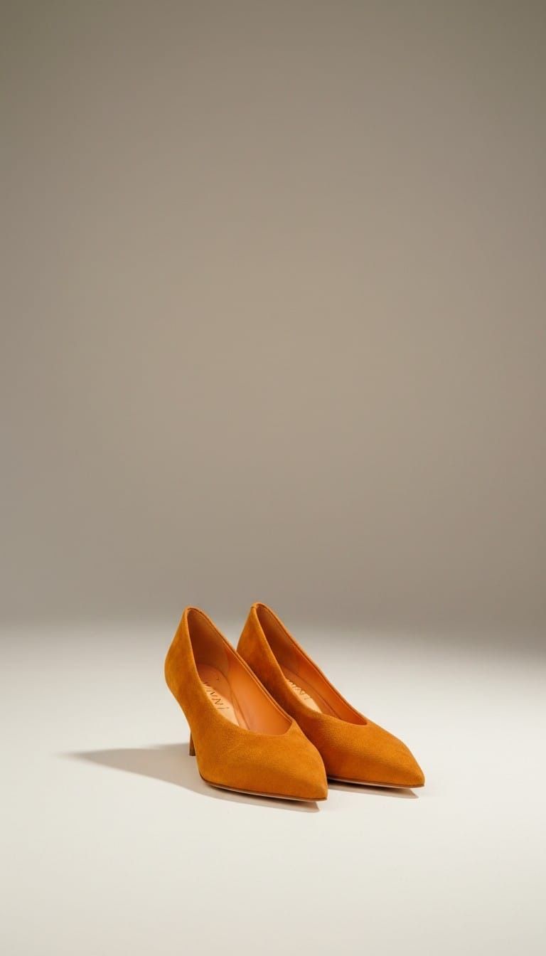 DECOLLETE CAMOSCIO COGNAC