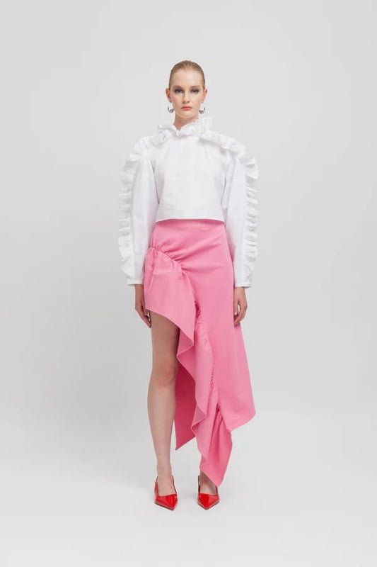 CROP TOP CON ROUCHES
