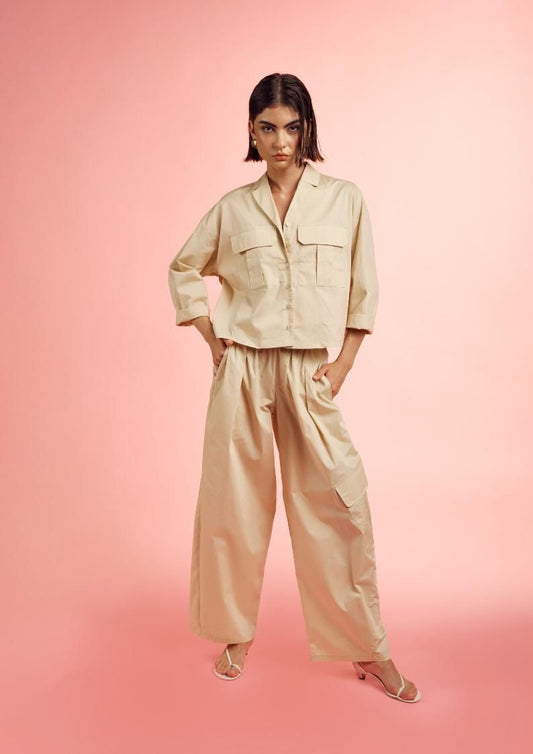 PANTALONE CON TASCONI CARAMELLO