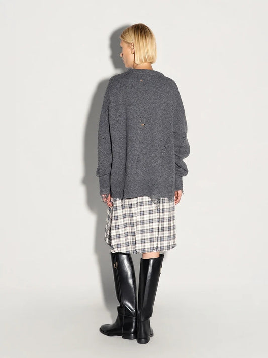 PULLOVER GIROCOLLO RICAMATO
