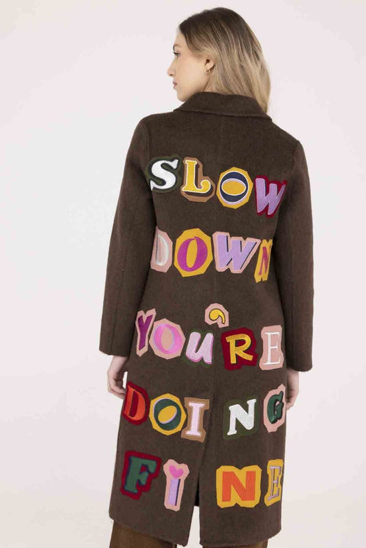 CAPPOTTO IN LANA CRAZY LOGO