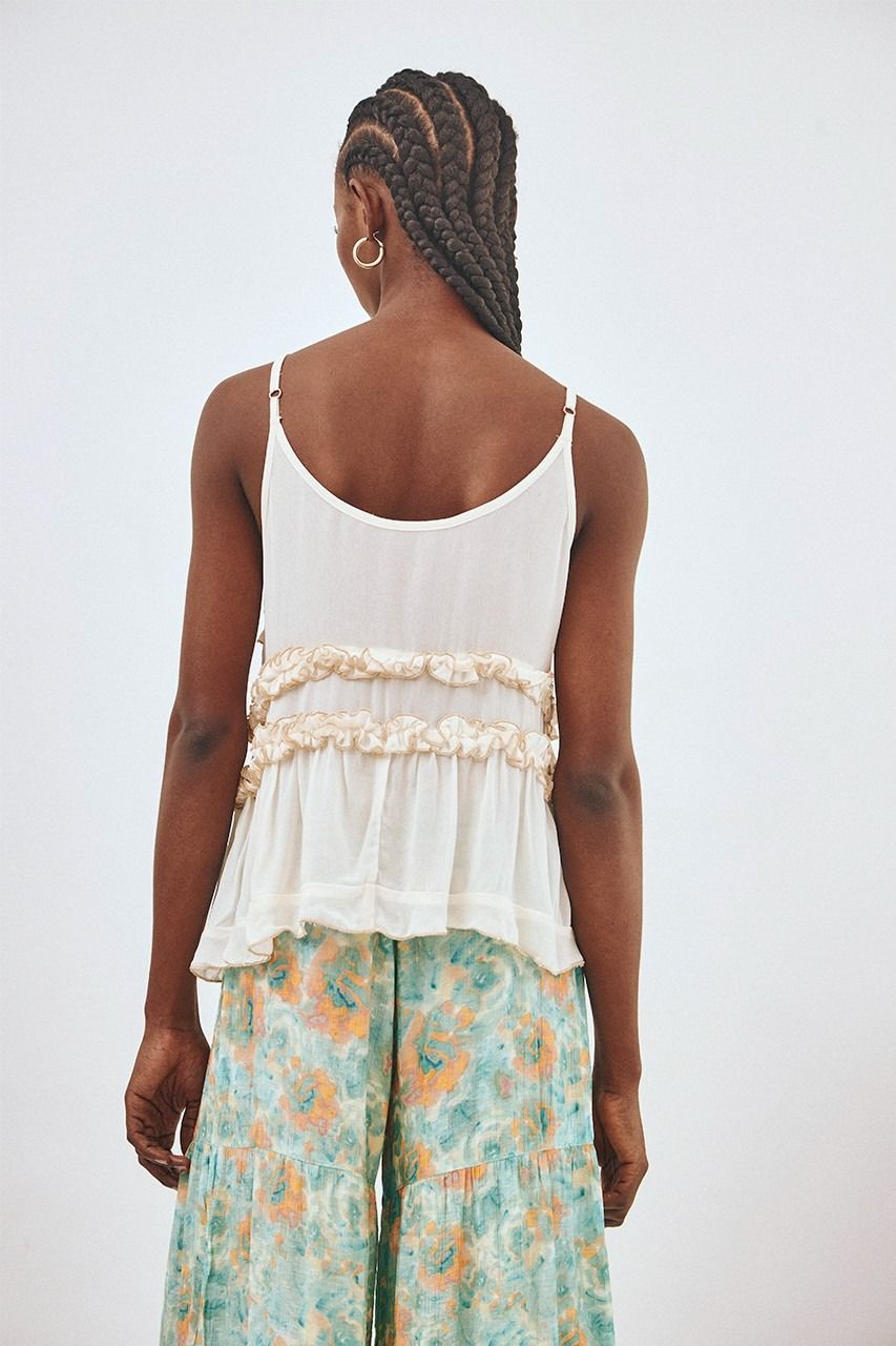 XIMENIA TOP CON VOLANT