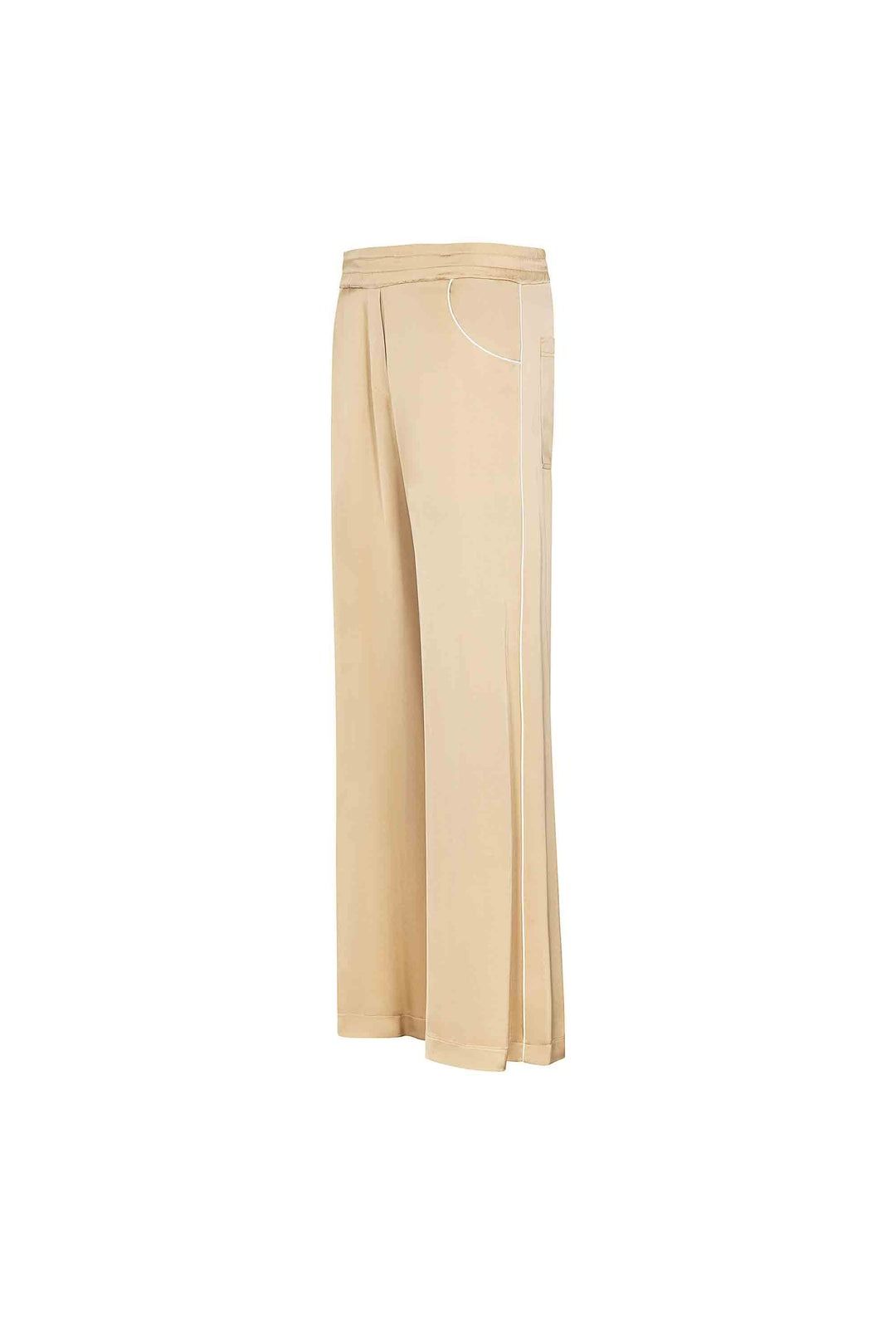 PANTALONE WIDE LEG IN RASO