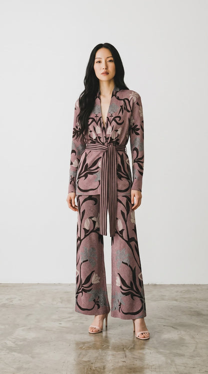 Krótkie kimono z lureksu