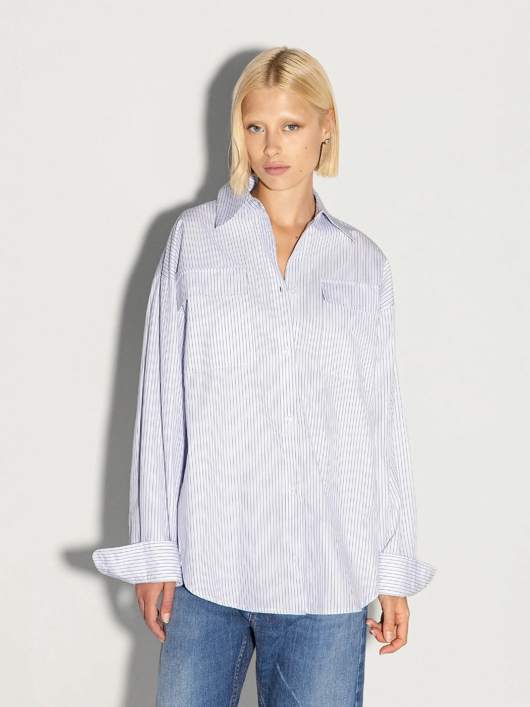 CAMICIA OVERSIZE CON RIGHE
