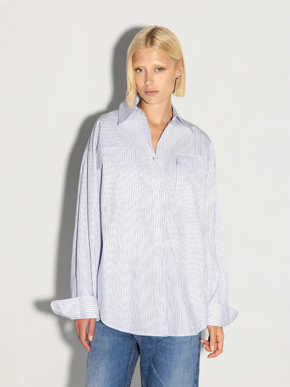 OVERSIZE-HEMD MIT STREIFEN