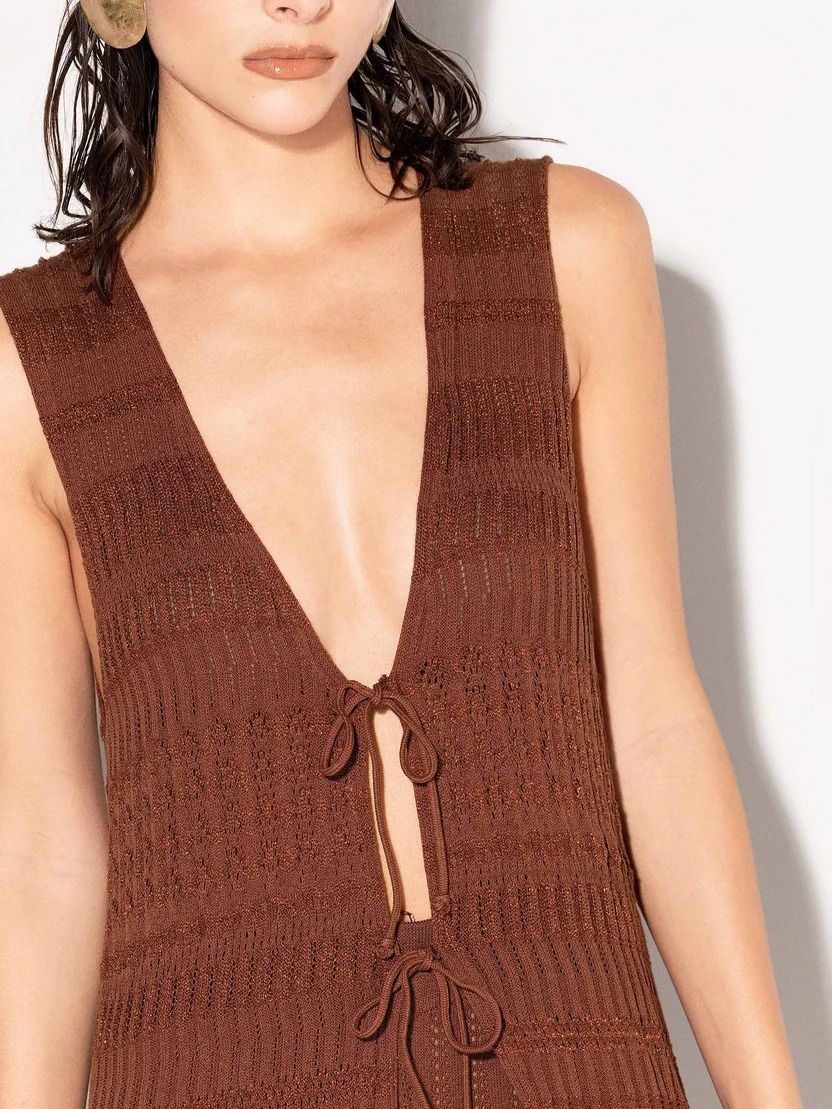 GILET LUNGO MARRONE