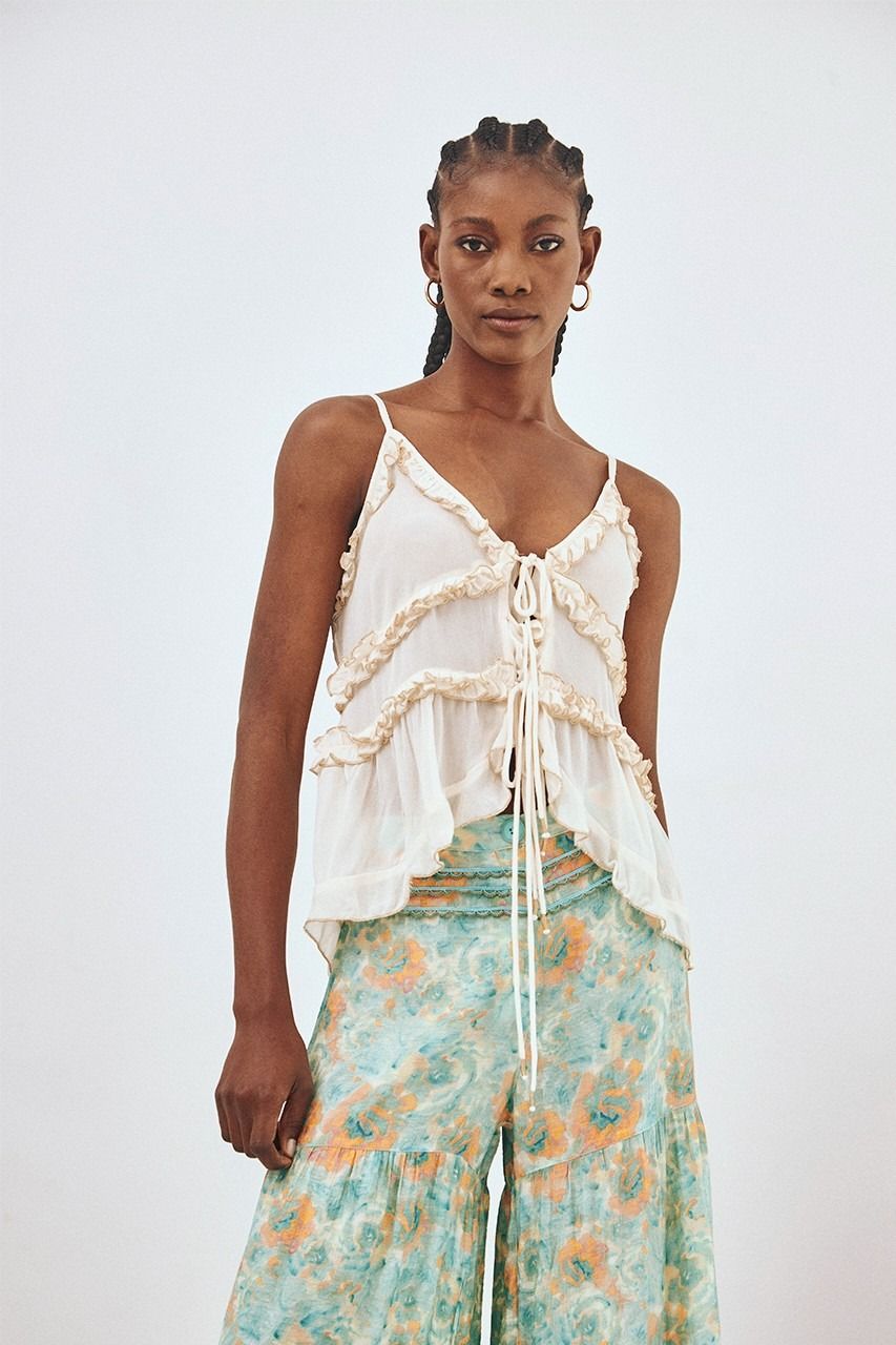 XIMENIA TOP CON VOLANT