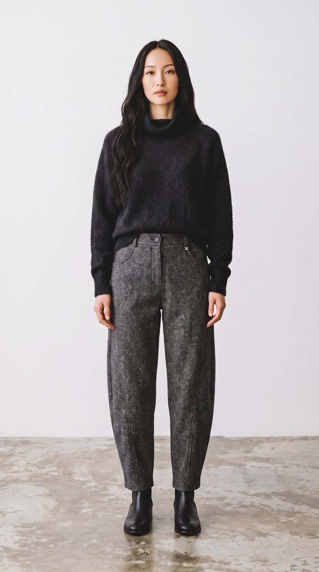 MAGLIONE ALPACA COLLO ALTO DOPPIO